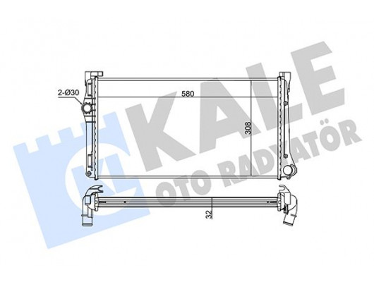 SU RADYATÖRÜ FIAT IDEA 04 PUNTO 03 LANCIA YPSILON 06 1.3DMTJ MT BRAZING 580x308x32