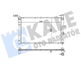 SU RADYATÖRÜ MITSUBISHI COLT VI COLT CZC VI 1.1 1.3 1.5 04 12 - SMART FORFOUR 1.1 1.3 05 06 MT BR AZING 639X398X16