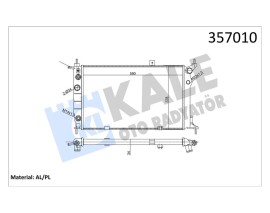 SU RADYATÖRÜ OPEL ASTRA F 1.4I 1.6I 1.8I 2.0I 91 AT AC MEKANİK 590x378x34 1300148