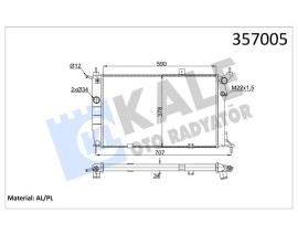 SU RADYATÖRÜ OPEL ASTRA F 1.4I 1.6I 1.8I 2.0I 91 MT AC MEKANİK 590x378x34