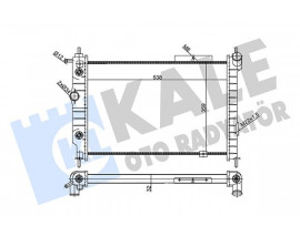 SU RADYATÖRÜ OPEL ASTRA F 1.4I 1.6I 2.0I 1.7D 93-98 AT NAC MEKANİK 538x359x32 90443392