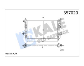SU RADYATÖRÜ OPEL ASTRA H 04 ZAFIRA 05 1.6 1.8 MT AC NAC MEKANİK 605x359x23