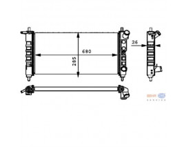 SU RADYATÖRÜ OPEL CORSA B 1.0İ 12V 93 00 MT MEKANİK 682X285X24