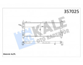 SU RADYATÖRÜ OPEL CORSA B-COMBO-TIGRA 1.2I 1.4I 1.6I 16V 93 AT AC MEKANİK 680x268x32
