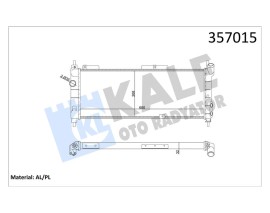 SU RADYATÖRÜ OPEL CORSA B-COMBO-TIGRA 1.2I 1.4I 1.6I 16V 93 MT AC MEKANİK 680x268x32