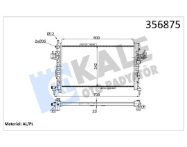 SU RADYATÖRÜ OPEL CORSA C-COMBO-TIGRA 1.3 1.7 CDTI 03 MT AC MEKANİK 600x342x23 24466780-93177424-93177593