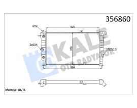 SU RADYATÖRÜ OPEL VECTRA A 1.6I 1.8I 2.0I 88-95 CALIBRA A 2.0I 94-97 AT AC MEKANİK 620x378x34