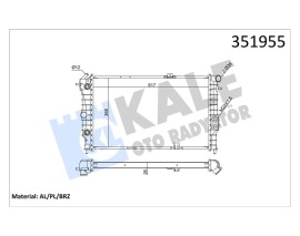 SU RADYATÖRÜ OPEL VECTRA A 1.6I 2.0I 16V 1.7D 90-95 CALIBRA A 2.0I 94-97 MT AC NAC BRAZING 617x368x26 90443463-90443466