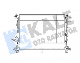 SU RADYATÖRÜ OPEL VECTRA C 1.6 1.8 1.6 16V 02-08 SAAB 9-3 1.8 2.0T 03-15 MT AC NAC MEKANİK 648x414x23