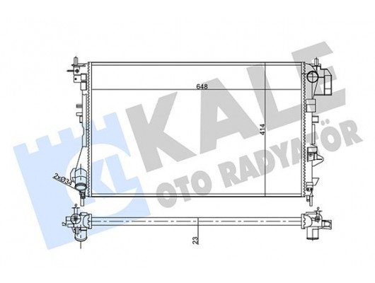 SU RADYATÖRÜ OPEL VECTRA C 1.6 1.8 1.6 16V 02-08 SAAB 9-3 1.8 2.0T 03-15 MT AC NAC MEKANİK 648x414x23