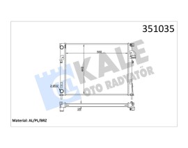 SU RADYATÖRÜ RENAULT TRAFIC II-OPEL VIVARO-NISSAN PRIMASTAR 1.9DCI-DTI 2.0 2.0 16V 01 MT BRAZING 560x448x26 2140000QAS-4408645-4414161-4414691-91166000-91166001-91169066-7711135144