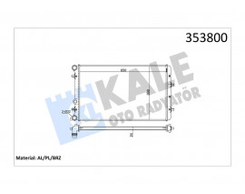 SU RADYATÖRÜ VW POLO 02 SEAT CORDOBA-IBIZA III 02 SKODA FABIA 99 1.2 1.4 1.6 16V 1.4 1.9TDI MT AC NAC BRAZING 630x398x22 6Q0121253Q-6QE121253A