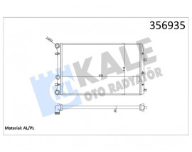 SU RADYATÖRÜ VW POLO 02 SEAT CORDOBA-IBIZA III 02 SKODA FABIA 99 1.2 1.4 1.6 16V 1.9TDI MT AC NAC MEKANİK 630x414x23 6Q0121253Q-6QE121253A
