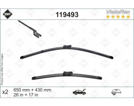 SWF VisioFlex Flat Blade X2 650 430 mm PEUGEOT 508 II 09/18