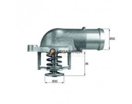 TERMOSTAT KOMPLE 87C VW TRANSPORTER T5-MUTIVAN V-TOUAREG 2.5 TDI 03-09 AXD