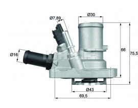 TERMOSTAT KOMPLE G1006.88 ALBEA-DOBLO-LINEA-PUNTO-IDEA-BRAVO-500- 1.4 BNZ Lİ MÜŞR LÜ 88C