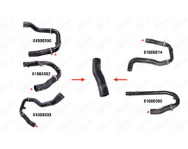 TURBO HORTUMU KÜÇÜK METAL BORU HARİÇ FIAT LINEA 1.3 JTD-1.4 16V TURBO 07