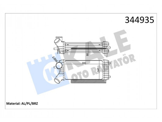 TURBO INTERCOLL RADYATORU FOCUS III CB8 11 14 1.6 TDCİ FOCUS IIII CEW 14 C-MAX 06 11 10 15 1.6 TDCI 300 150 76