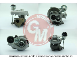 TURBO KOMPLE CLIO II 01 SYMBOL 02 KNG 02 DACIA LOGAN 05 MICRA 03 1.5DCI K9K 65 BG MY7701473122 x