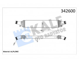 TURBO RADYATÖRÜ INTERCOOLER AUDI A4-A5-A6-Q5 2.0TFSI-1.8TFSI-2.0TDI 08 665X134.4X58 AL-PL-BRZ