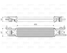 TURBO RADYATÖRÜ INTERCOOLER CORSA D 06 1.3CDTI 90PS 450x100x52