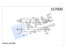 TURBO RADYATÖRÜ INTERCOOLER DOBLO 1.9 JTD 01 500x70x85 AL AL SİSTEM
