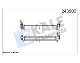TURBO RADYATÖRÜ INTERCOOLER FLUENCE 10 1.5DCI 657x89x85 2 SIRA ALB SİSTEM