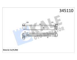 TURBO RADYATÖRÜ INTERCOOLER FLUENCE MGN III-SCENIC III 1.5DCI 09 657x91x80 110LUK AL/PL/BRZ