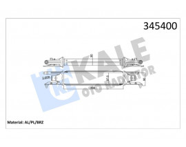 TURBO RADYATÖRÜ INTERCOOLER GRANDE PUNTO-MITO 1.3 AL-PL-BRZ 450x97x52