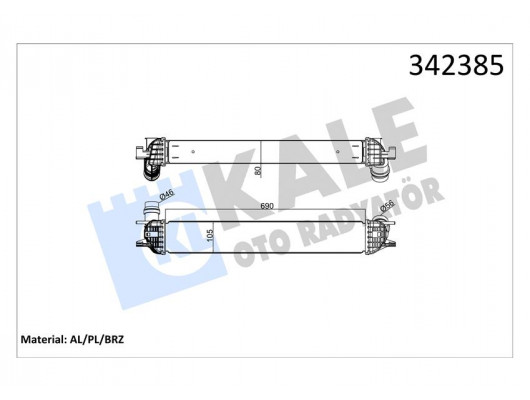 TURBO RADYATÖRÜ INTERCOOLER LAGUNA COUPE-LAGUNA III-LATITUDE 1.5 DCI AL-PL-BRZ