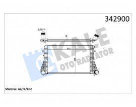 TURBO RADYATÖRÜ INTERCOOLER PASSAT-TIGUAN-SHARAN-ALHAMBRA 2.0TDI 08 615X398X32 AL-PL-BRZ