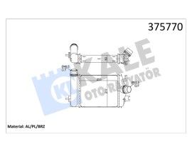 TURBO RADYATÖRÜ INTERCOOLER RENAULT CLIO V 1.0TCE 20 NISSAN MICRA V BRAZING 255x217x50