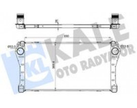 TURBO RADYATÖRÜ INTERCOOLER TOYOTA AVENSIS 1.6L 1WW WWT270 dizel 15- / VERSO 1.6L 1WW WAR20 dizel 15- 690x369x26