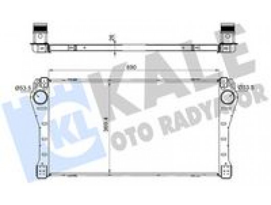 TURBO RADYATÖRÜ INTERCOOLER TOYOTA AVENSIS 1.6L 1WW WWT270 dizel 15- / VERSO 1.6L 1WW WAR20 dizel 15- 690x369x26