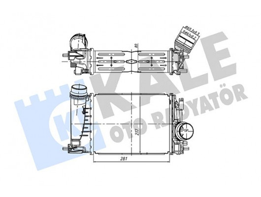 TURBO RADYATÖRÜ RENAULT MEGANE IV 15 SCENIC IV 15 KADJAR 15 CAPTUR I 13 TALISMAN 15 1.3TCE BRAZING 281X217X80