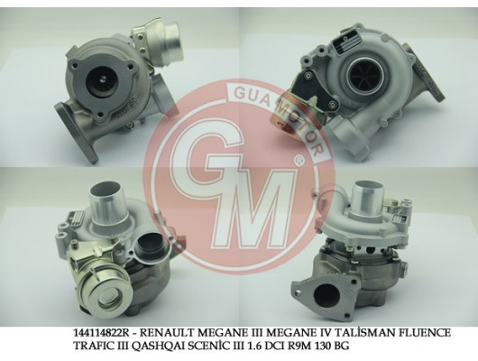 TURBOSARJ MERCEDES C-CLASS OM626 W205 S205 . RENAULT TRAFIC III 15 MEGANE IV 15 FLUENCE 13 TALISMAN 15 KADJAR 15 X-TRAIL III 16 QASHQAI II 13 R9M 1.6 dCi