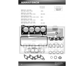 ÜST TAKIM CONTASI CLIO II-KNG 1.4 E7J 624-626-634-635-780 KEÇELİ SUBAP LASTİKLİ