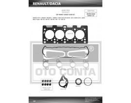 ÜST TAKIM CONTASI KNG-CLIO-MGN II-LOGAN 1.5 DCİ K9K TEFLON KEÇELİ SUBAP LASTİKLİ SKC Lİ