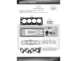 ÜST TAKIM CONTASI MGN-CLIO SYMBOL 1.6 8V K7J/K7M KEÇELİ SKC STD SUBAP LASTİKLİ
