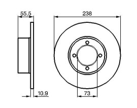 X ÖN FREN AYNASI CORSA B-ASTRA F-VECTRA A-ASCONA C-COMBO B 94-01 236x13x4DL DOLU