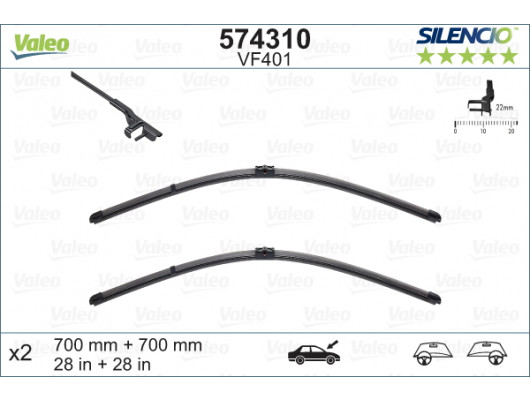 x SİLECEK 70 70cm FLATBLADE-MUZ TİPİ TOURAN-SHARAN GALAXY 119383 3397118950 VM401 XTRM