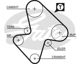 x TRİGER KAYIŞI 143x254 CITROEN AX 1.4D 8V 88-95 ZX 1.4D 8V 94-97 PEUGEOT 106 1.4D 91-96 CT7
