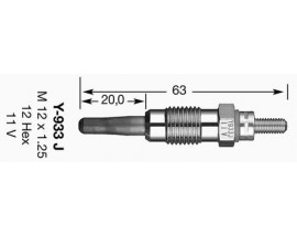 Y-933J KIZDIRMA BUJİSİ