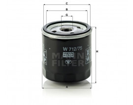 YAĞ FİLTRESİ ASTRA G 98-05 -ASTRA H-COMBO 05 CORSA C 00 VECTRA C 02 1.4-1.6-1.8-2.0T W712/22