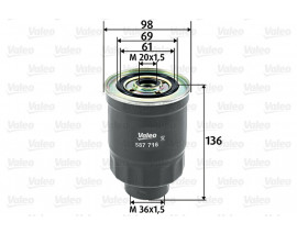 YAKIT FİLTRESİ MAZOT CARNIVAL II-SEDONA II 2.9 CRDI-STAREX TCI 01 H100 97-05